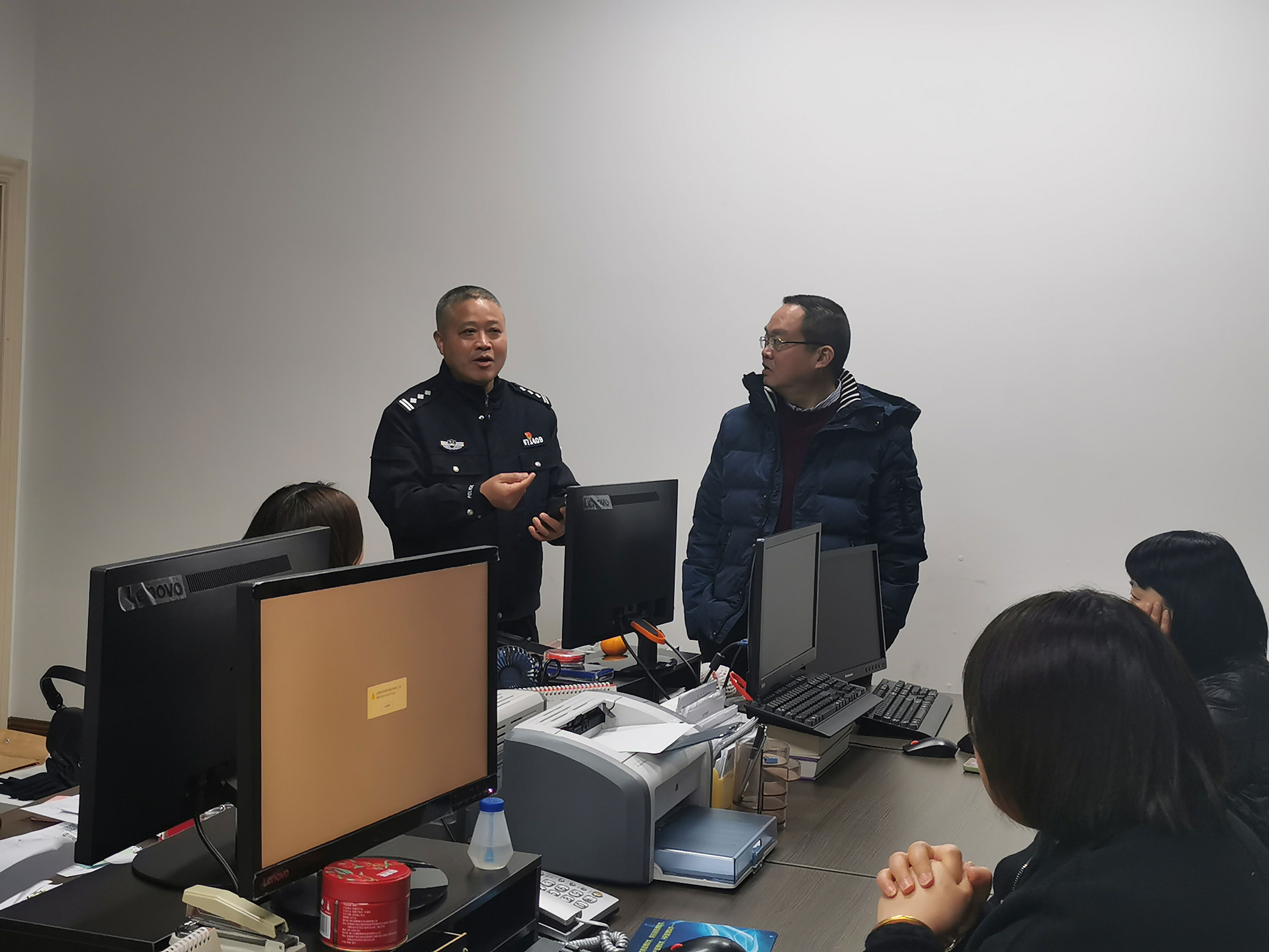 临海古城派出所到565net必赢客户端进行反诈宣传